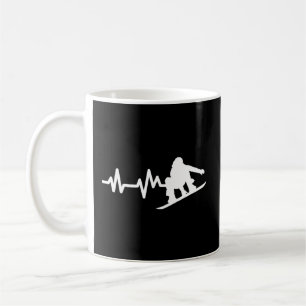 Caneca De Café Snowboard Heartbeat Snowboard