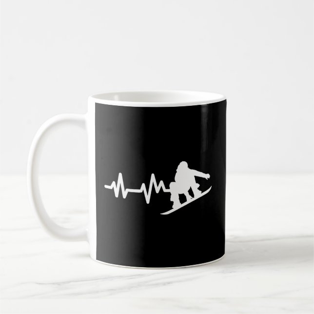 Caneca De Café Snowboard Heartbeat Snowboard (Esquerda)