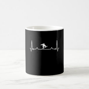 Caneca De Café Snowboard Heartbeat Snowboarder Gift