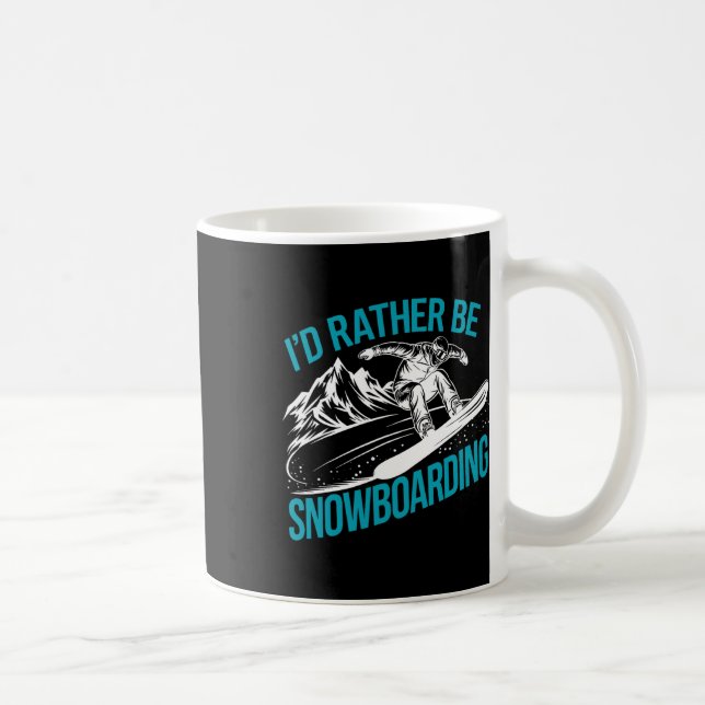 Caneca De Café Snowboard Lover Humor Design Funny Snowboarder (Direita)
