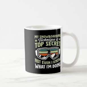 Caneca De Café Snowboard Minha Técnica De Snowboard É Secundária