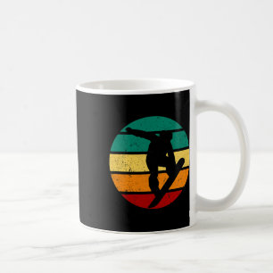 Caneca De Café Snowboard Retro Sunset Winter Sports Alpier