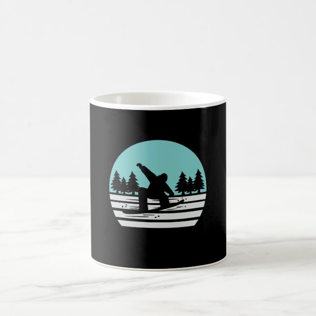 Caneca De Café Snowboard Retro Vintage (Centro)