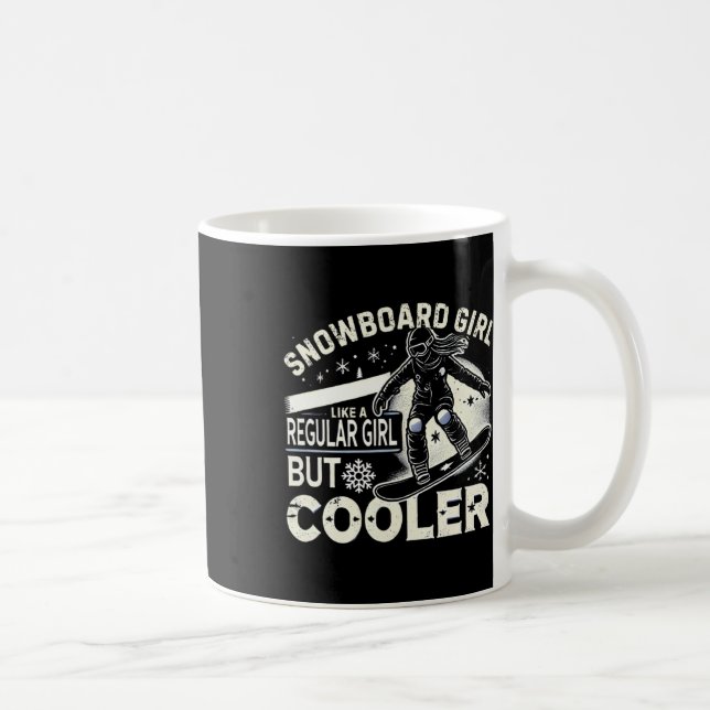 Caneca De Café Snowboard Shirt Girls Snowboarder Snowboard Lov (Direita)