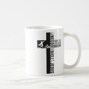 Caneca De Café Snowboard Snowboard Jesus Faith Cross