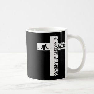 Caneca De Café Snowboard Snowboard Jesus Faith Cross Christian
