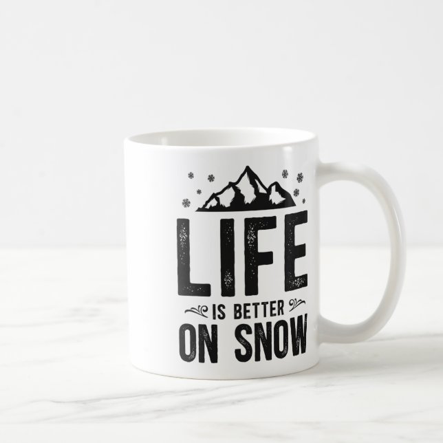 Caneca De Café Snowboard Snowboard Mountain Ski Esqui (Direita)