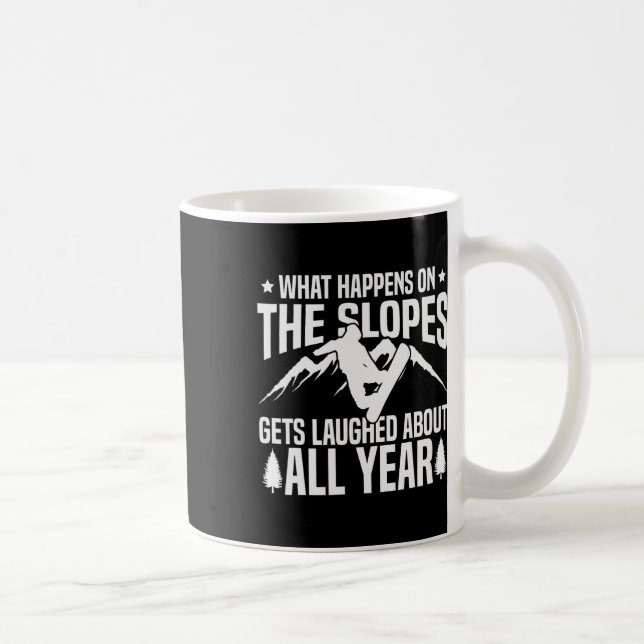 Caneca De Café Snowboard Snowboard O Que Acontece Nos Slopes (Direita)