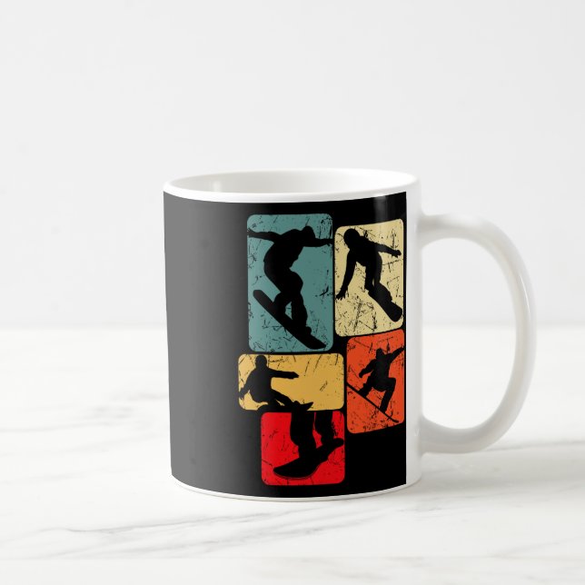 Caneca De Café Snowboard Snowboarder Crianças de Snowboard Homens (Direita)