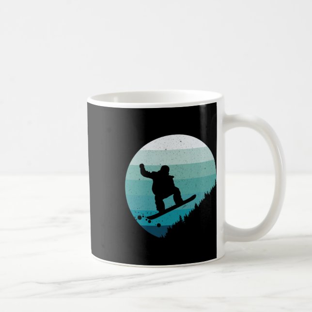 Caneca De Café Snowboard Vintage Snowboarder Snowboarder Snowboar (Direita)
