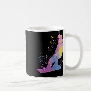 Caneca De Café Snowboarder Colorful Snowboard 13