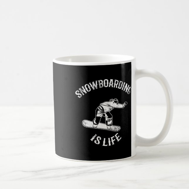 Caneca De Café Snowboarder Cote Snowboard Alpino (Direita)