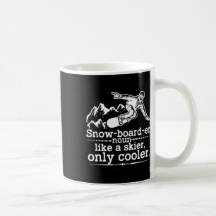 Caneca De Café Snowboarder Definição Engraçado Snowboard Winter S