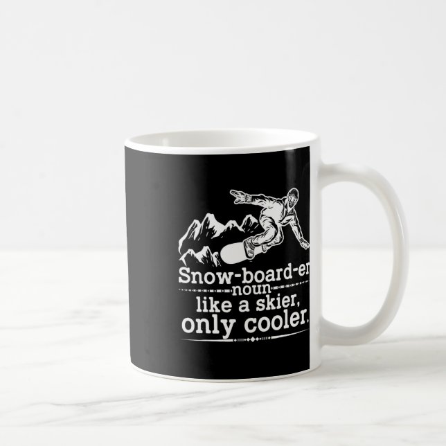 Caneca De Café Snowboarder Definição Engraçado Snowboard Winter S (Direita)