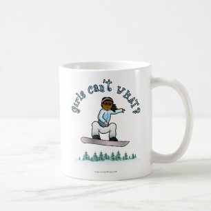 Caneca De Café Snowboarder escuro