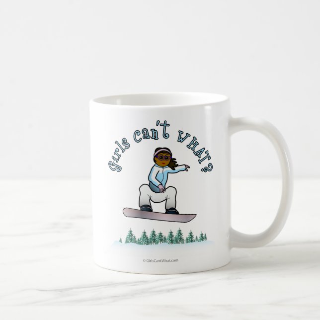 Caneca De Café Snowboarder escuro (Direita)