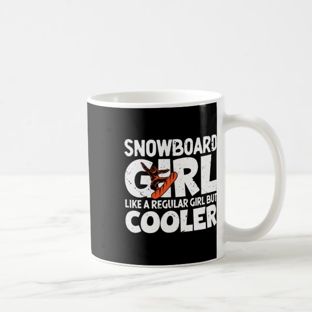 Caneca De Café Snowboarder Girl Snowboard Gifs Wint (Direita)