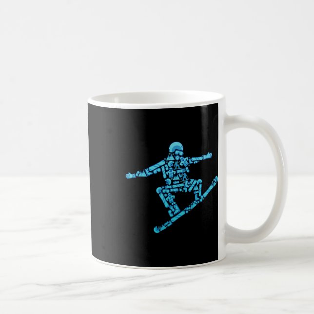 Caneca De Café Snowboarder - Snowboard do inverno (Direita)