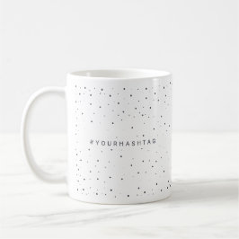 Caneca De Café Snowfall Hashtag | Mídia social moderna minimalist