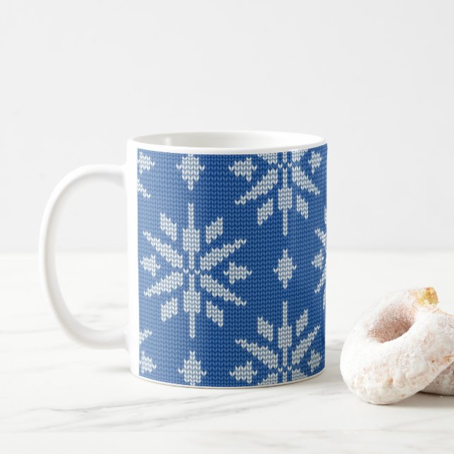 Caneca De Café Snowfall Knit (Com Donut)