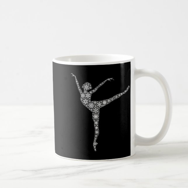 Caneca De Café Snowflake Dancer Merry Christmas - Ballet Dance Ba (Direita)