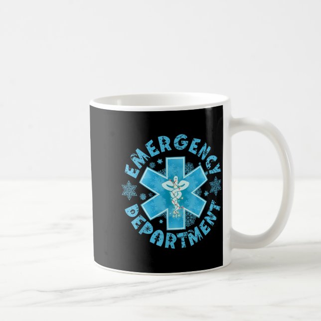 Caneca De Café Snowflake Emergency Department Winter Er Ed Nurse  (Direita)
