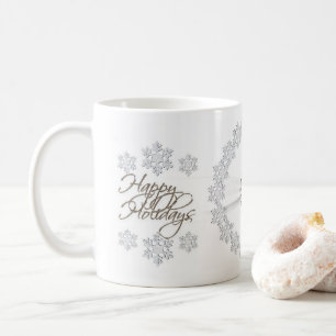 Caneca De Café Snowflake Happy Holidays Mug