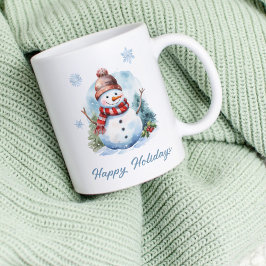 Caneca De Café Snowflake Snowman Mug – Custom Winter Gift