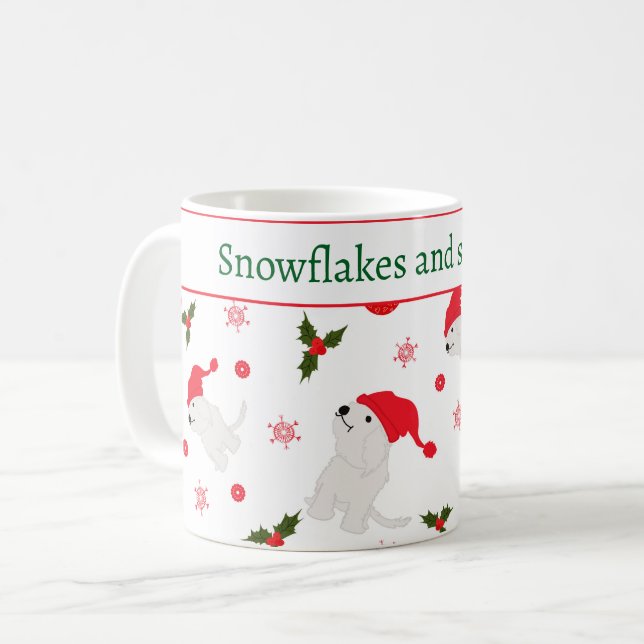 Caneca De Café Snowflakes and snuggles (Frente Esquerda)