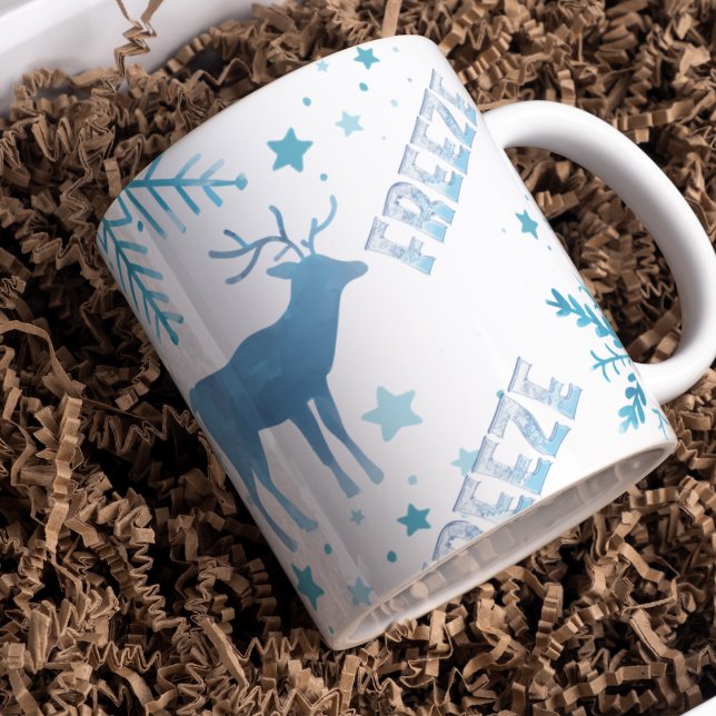 Caneca De Café Snowflakes Xmas (Criador carregado)
