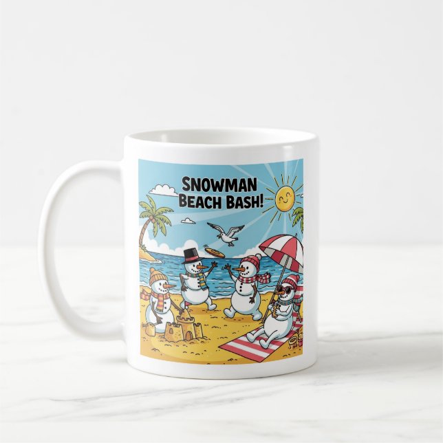 Caneca De Café Snowman Beach Bash (Esquerda)