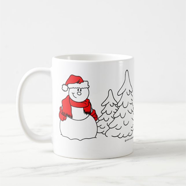Caneca De Café Snowman Caffee Mug (Esquerda)