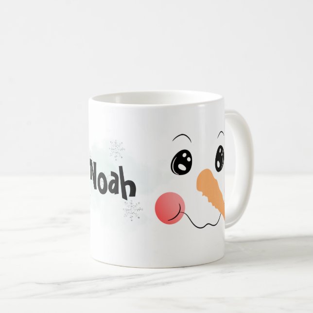 Caneca De Café Snowman Ccoa Adicione NOME Bolsa de inverno (Frente Esquerda)