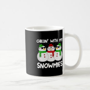 Caneca De Café Snowman Christmas Chillin With My Snowmies Ugly Gi