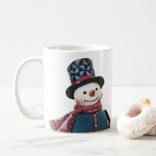 Caneca De Café Snowman com Mug de Mensagens Personalizado