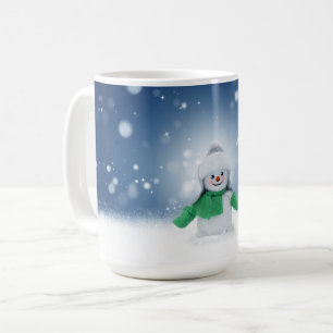 Caneca De Café Snowman de inverno de Natal SlipperyJoe echarme
