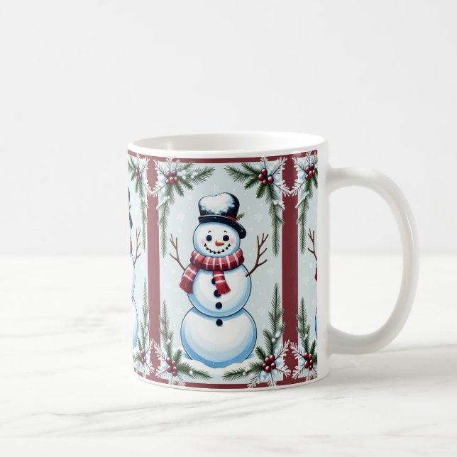 Caneca De Café Snowman de Natal (Direita)