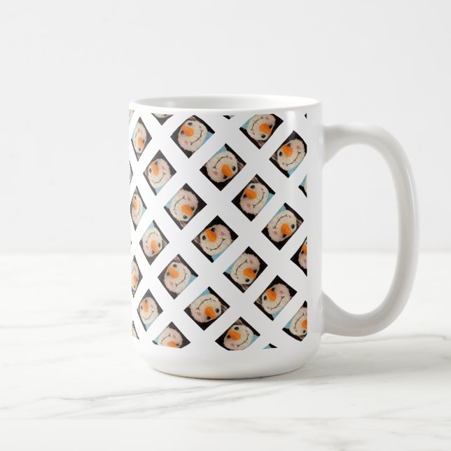 Caneca De Café Snowman Face Mug (Direita)