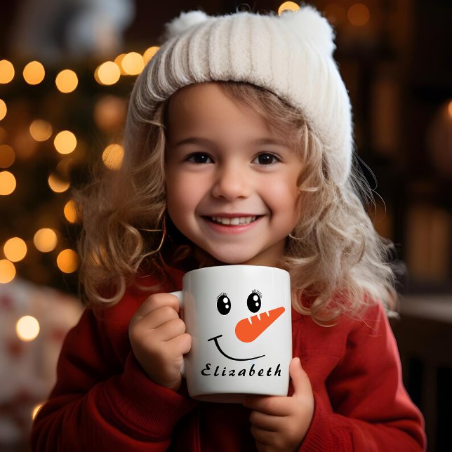 Caneca De Café Snowman Face Mug (Criador carregado)