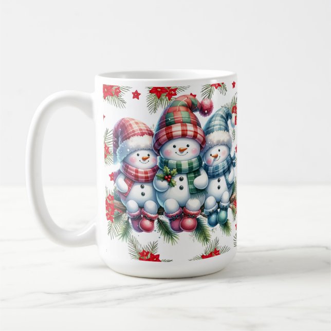 Caneca De Café Snowman Family Holiday Mug (Esquerda)