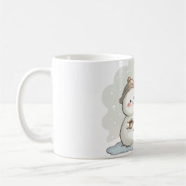 Caneca De Café Snowman Melting Over Hot Coffee & Sun