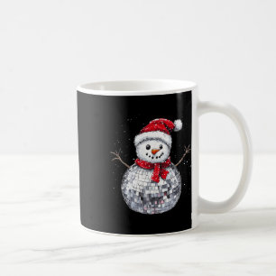 Caneca De Café Snowman Natal Retro Santa Hat Disco Ball Match