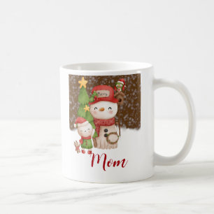 Caneca De Café Snowman, Neve Mãe Natal Personalizado