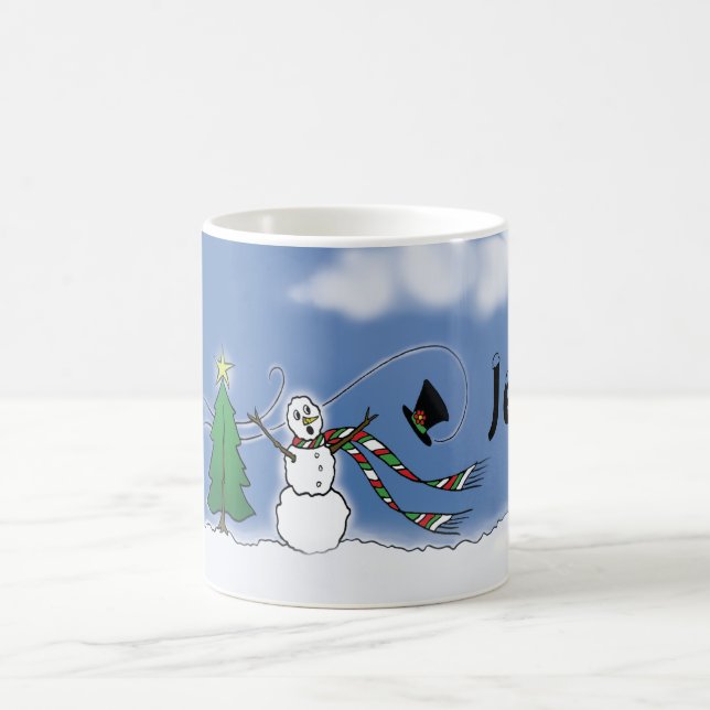 Caneca De Café Snowman personalizado Mug de Natal (Centro)