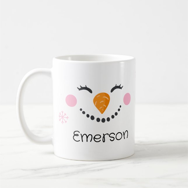 Caneca De Café Snowman personalizado Mug sorridente de Natal para (Esquerda)