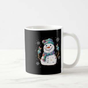 Caneca De Café Snowman Sinal de Paz Sinal de Natal Neve Congelada