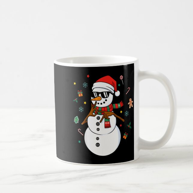 Caneca De Café Snowman Six Seven Meme Christmas Pajamas 6 And 7 F (Direita)