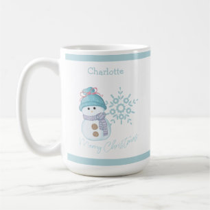 Caneca De Café Snowman Snowflake Coffee Mug