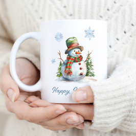 Caneca De Café Snowman Winter Mug – Custom Holiday Gift