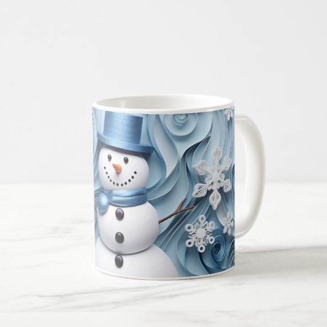 Caneca De Café Snowman Wonderland Natal Holiday Mug (Frente Esquerda)